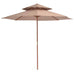 Taranto Double Decker Parasol w/Wooden Pole - 4 colours
