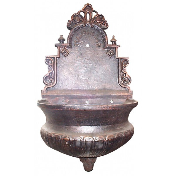 Messina Cast Iron Wall Fountain - Antique Bronze