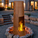 Rustic Sonora Round Chiminea - 100cm H & 38cm D