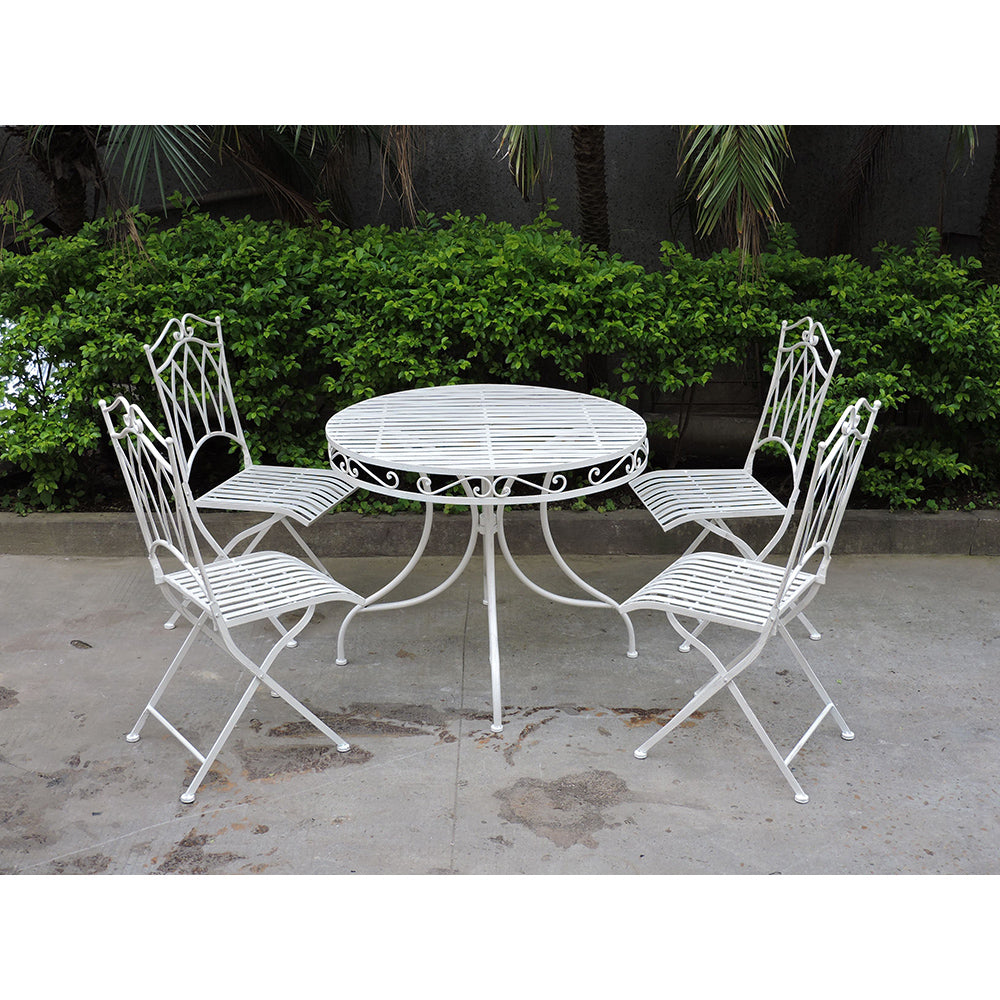 Vertu 5pc Wrought Iron Patio Dining Setting