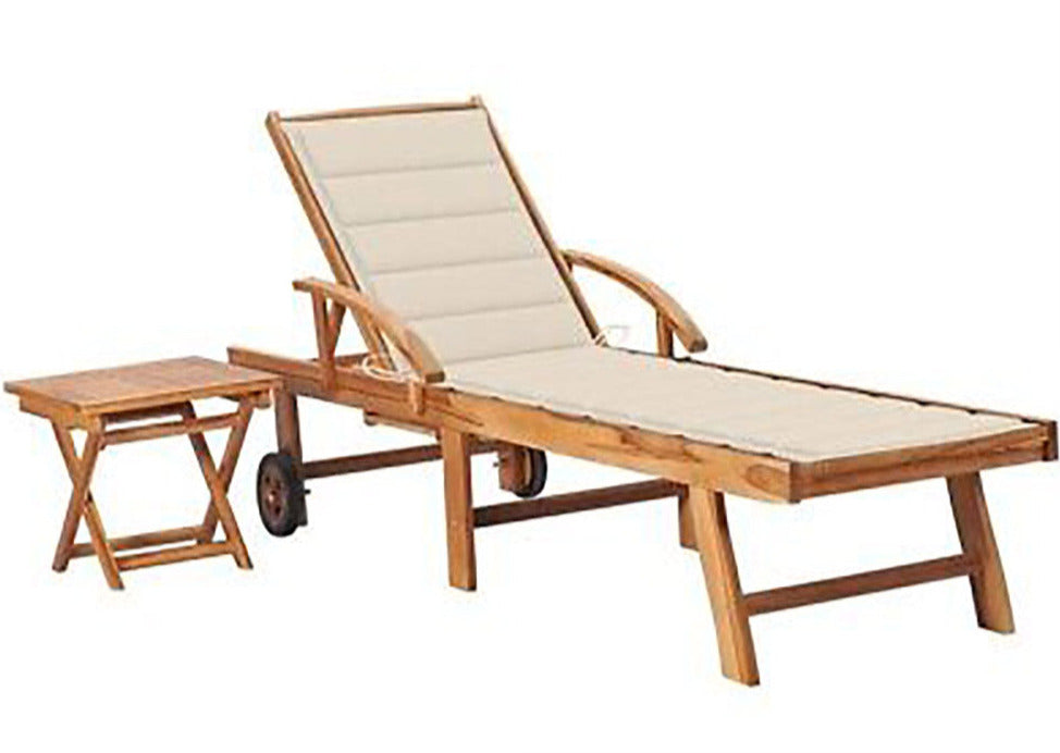 Althea Sun Lounger w/Table and Cushion. 6 Coloutd