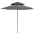 Taranto Double Decker Parasol w/Wooden Pole - 4 colours