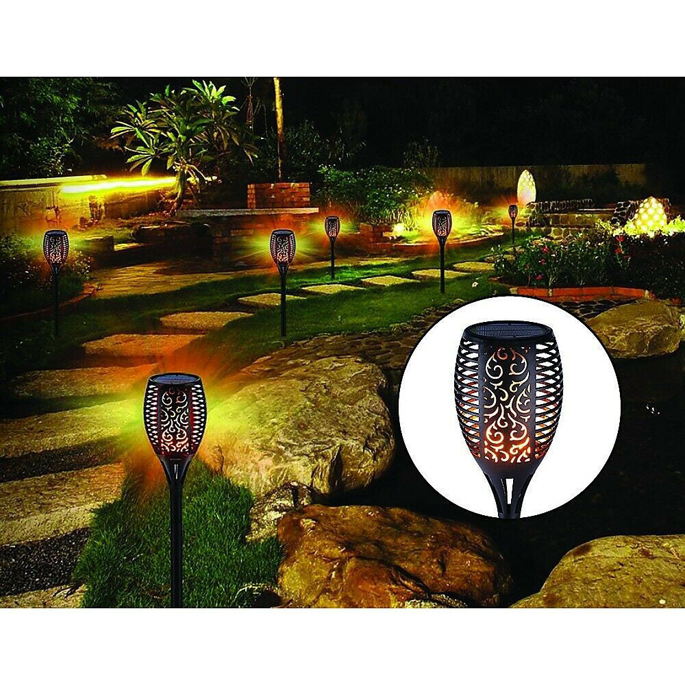 Anabi Solar Torch Lights for Lawn abd Garden- Set of 10