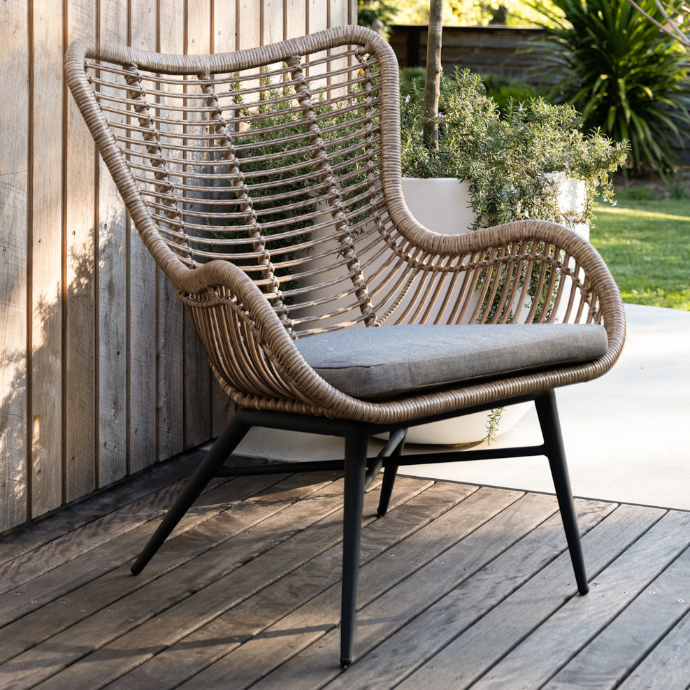 Esme Rattan & Aluminium Outdoor Occasional Chair