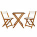 Ragazza Solid Acacia Wood 3 Piece Folding Bistro Set with White or Grey Cushions