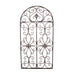 Florenza Metal ArchedWall Window in Rustic Brown