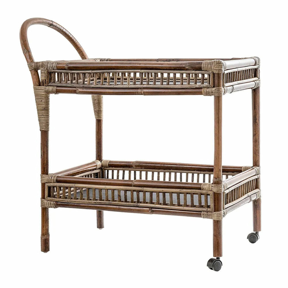 Lucca Rattan & Bamboo Tea Cart