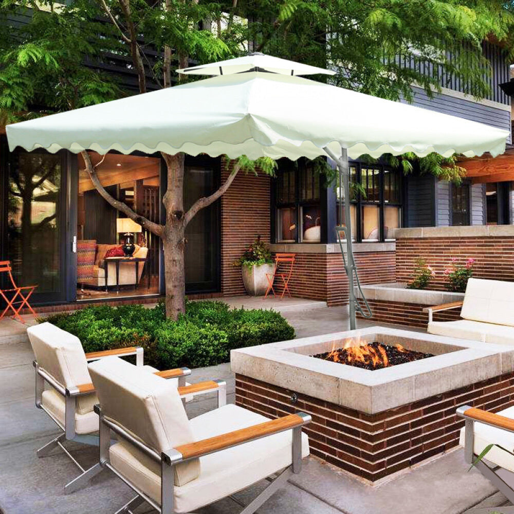 Ava Cantilever Umbrella 3.5m Diameter 360' Rotation Garden Shade & Umbrella