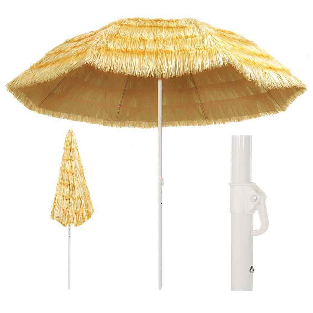 Aruba Natural-Looking  Beach Umbrella – 3 Sizes 180, 240 and 300 cms