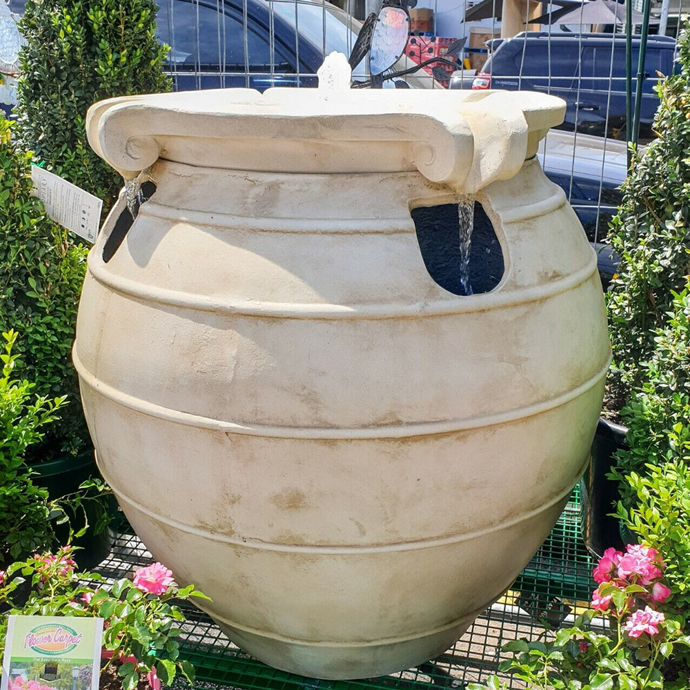 Alexandria Cascading Oil Jar Fountain - Sandstone