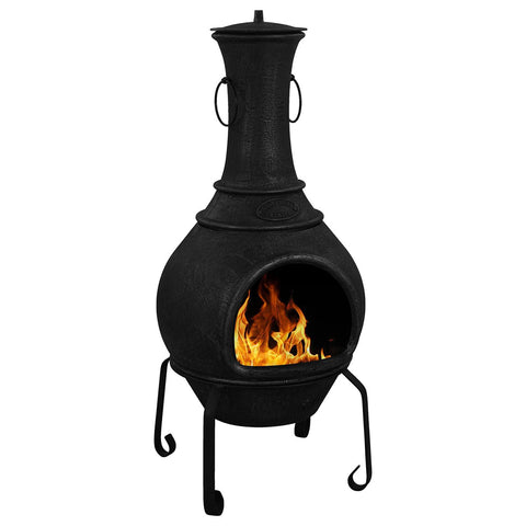 Maldonado Chiminea - Black or Bronze Cast Iron