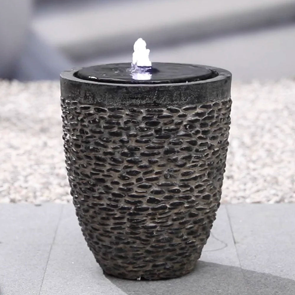 Grotto Pebble Stone Water Bow Fountain