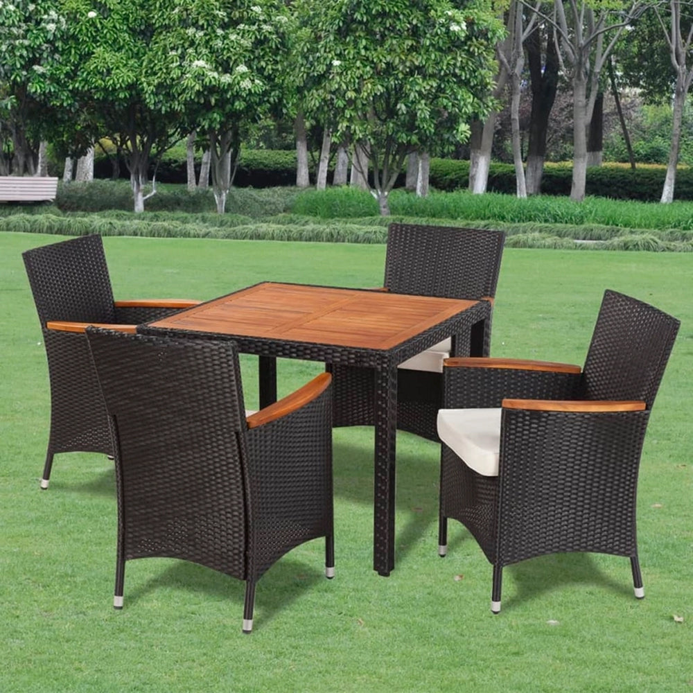 Reverie 5 Piece Outdoor Dining Set w/Cushions
