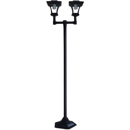 Eloa Solar Garden Lamp Post with Double Lamps