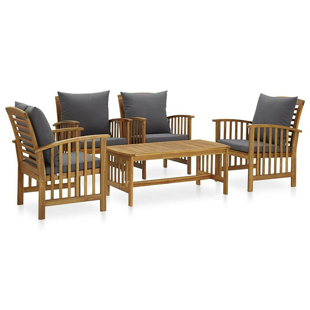 Veritas 5 Piece Acacia Garden Lounge Set