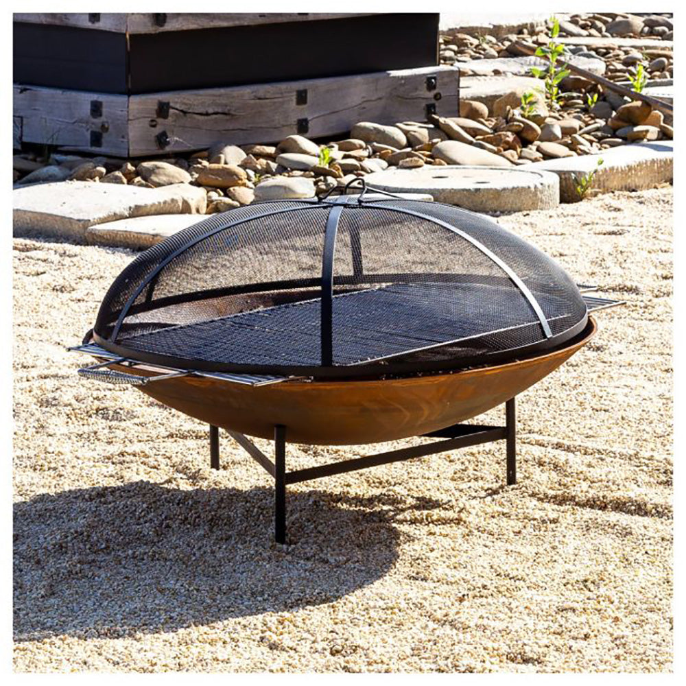 Florent Large 1 Metre Cast Iron Firepit w/Rust Finish