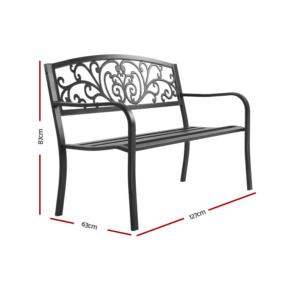 Lucia Cast Iron Garden Bench