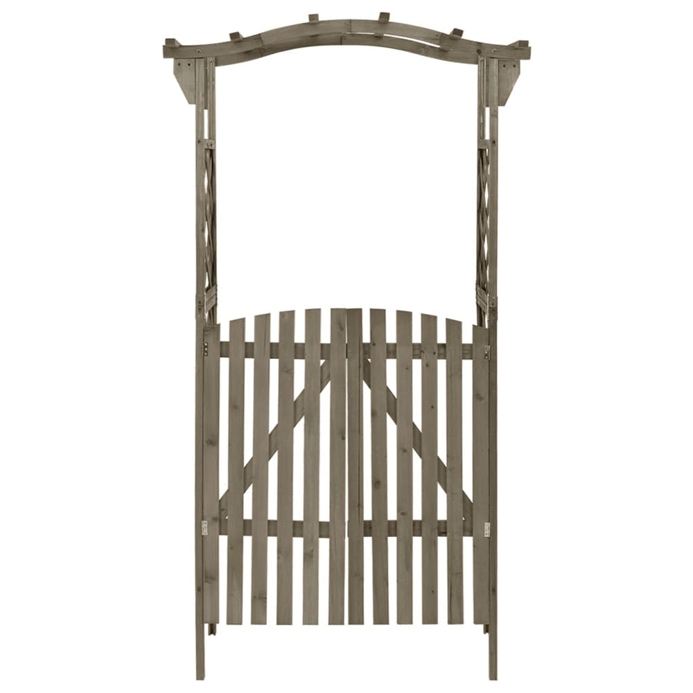 Valentina Wood Pergola with Gate - in Grey or Brown