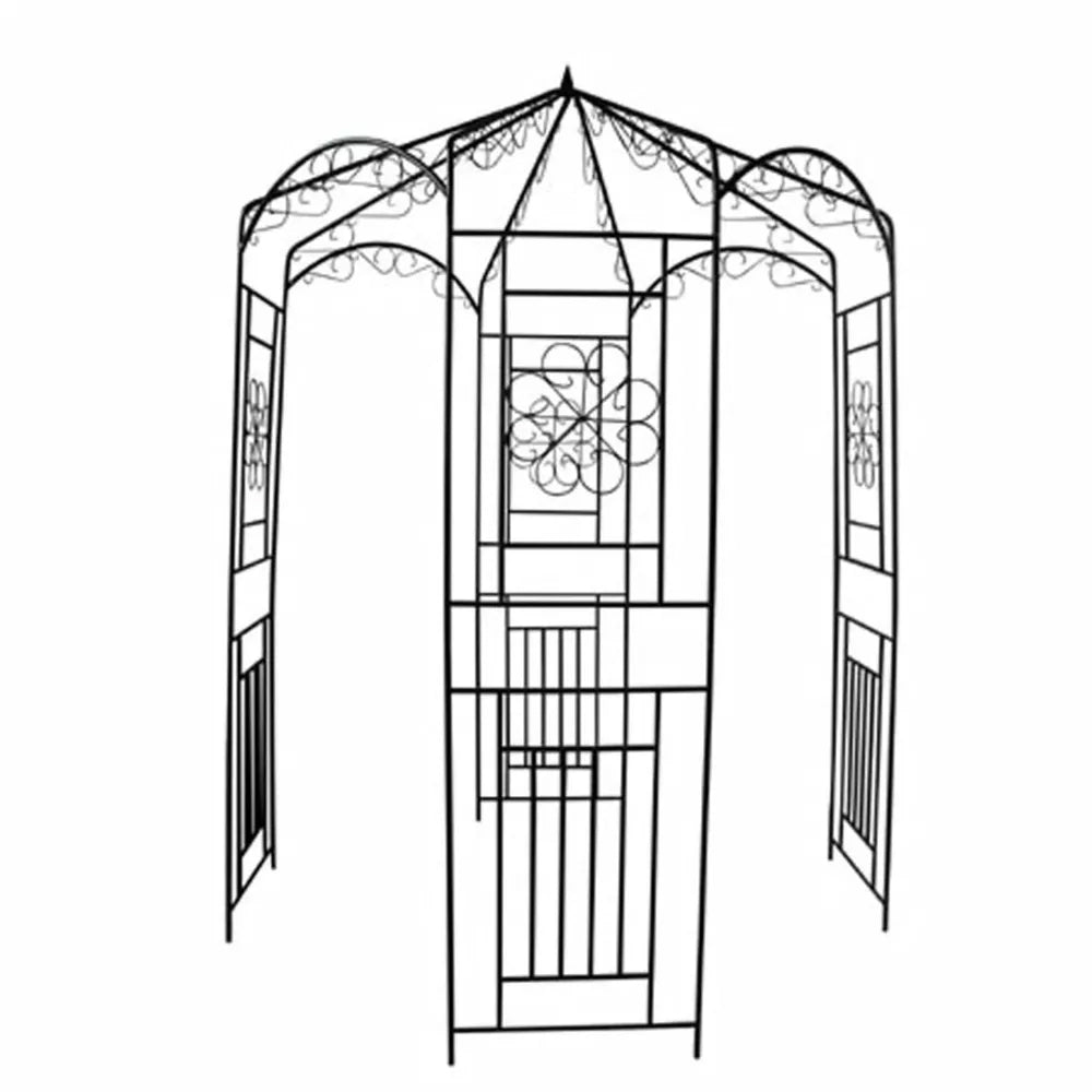 Argento Wrought Iron Rose Arch/Pavilion - 250 cm H
