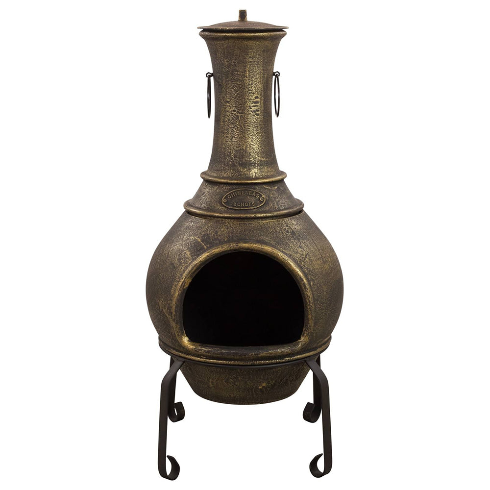Maldonado Chiminea - Black or Bronze Cast Iron