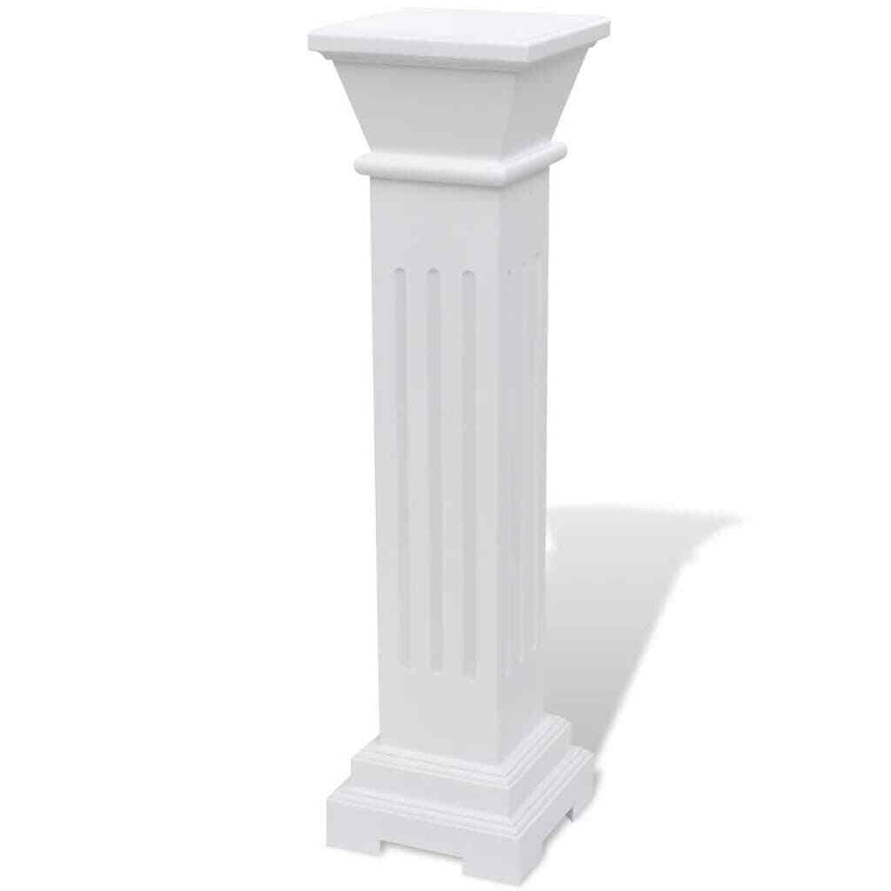 Filippa Classic Square Pillar Plant Stand in Light Wood - 4 Colours. 17x17x66 cm