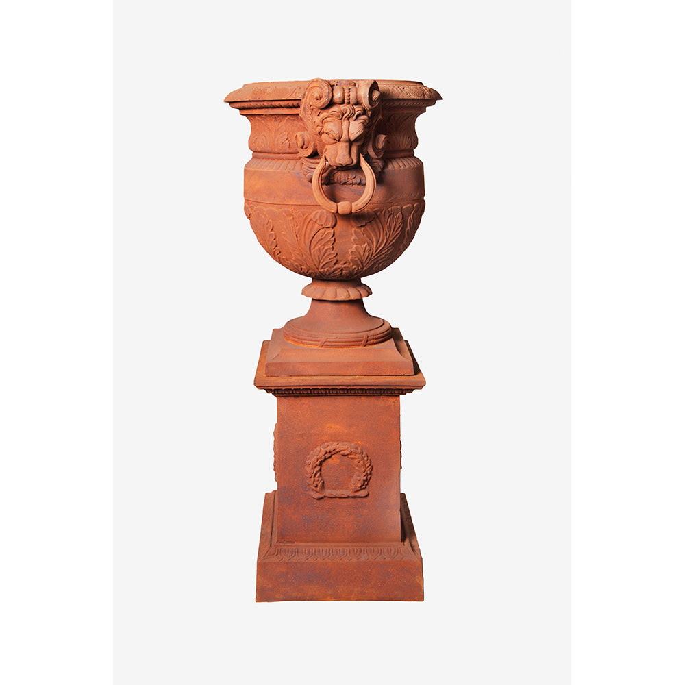 Zenaida Urn & Base - Rust or Black