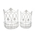 Carolotta Wall Planters in Antique Rustic Cream or Brown - Set of Two