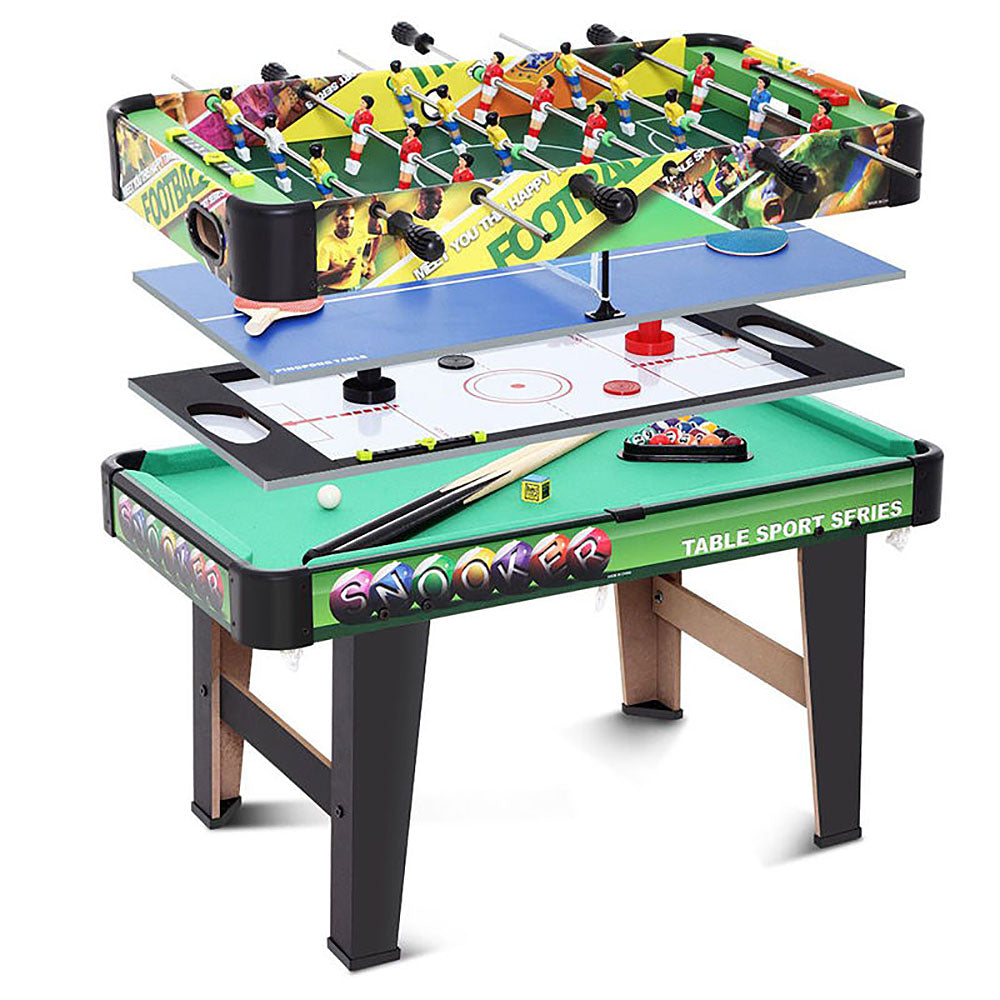 Whazza! 4 in 1 Games Table Air Hockey/Pool/Foosball/Table Tennis