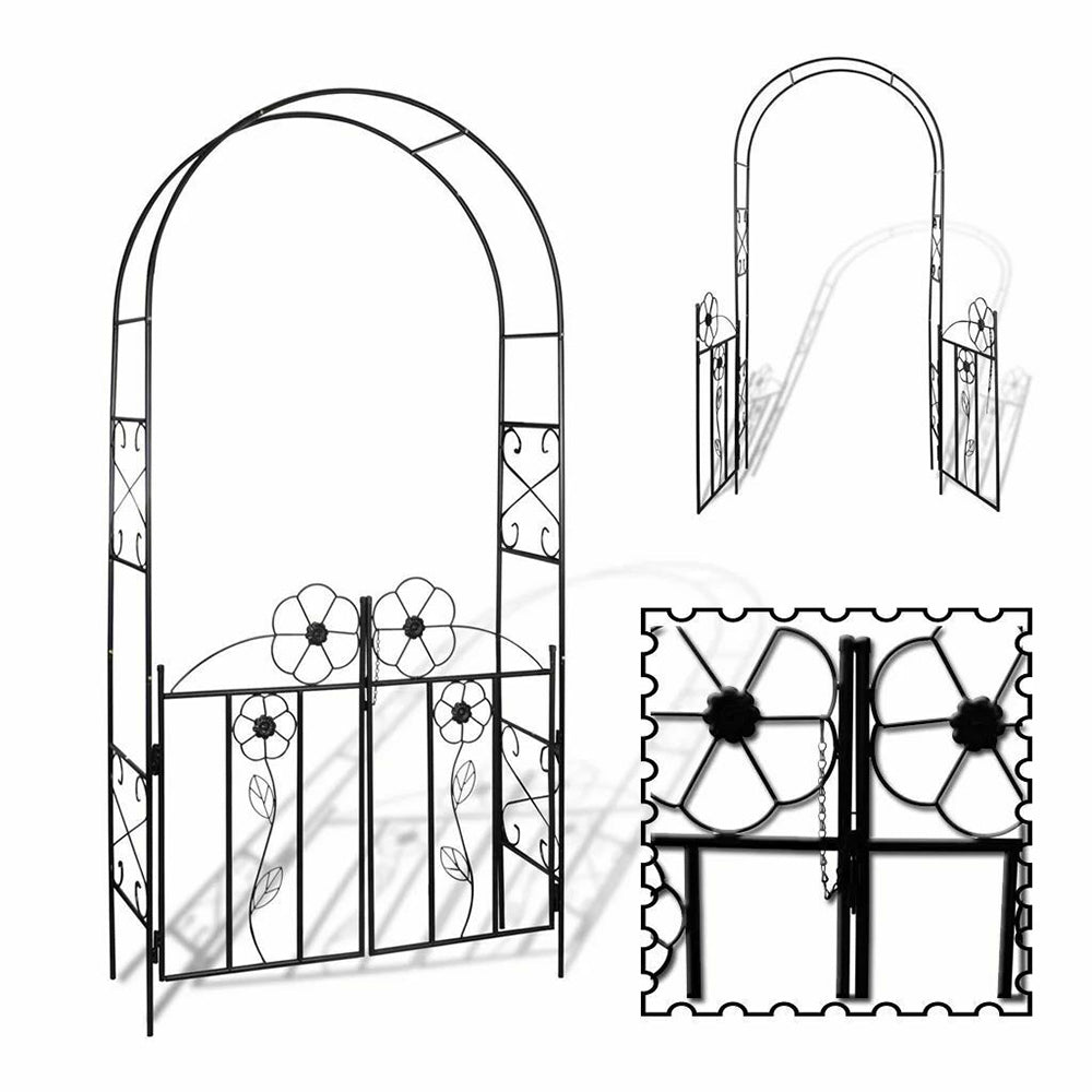 Zelda Flowering Iron Garden Arch w/Gate