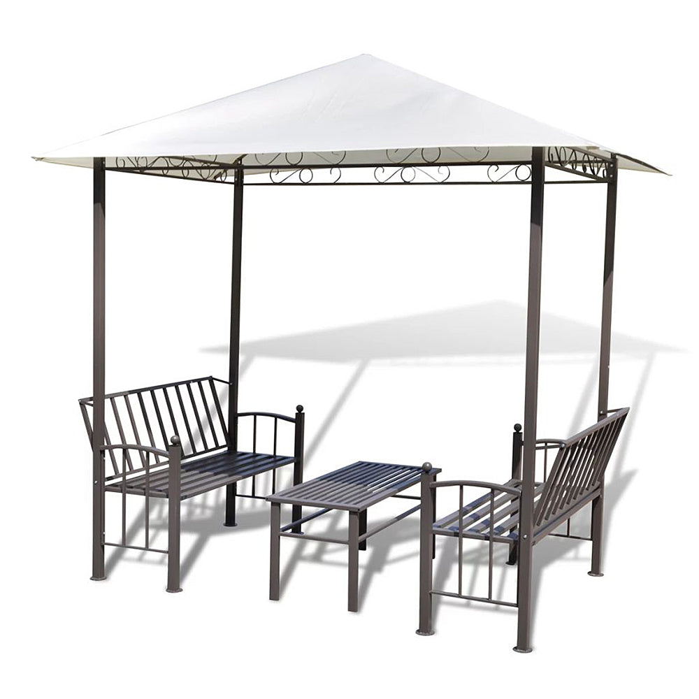 Benevento Garden Pavilion with Table and Benches