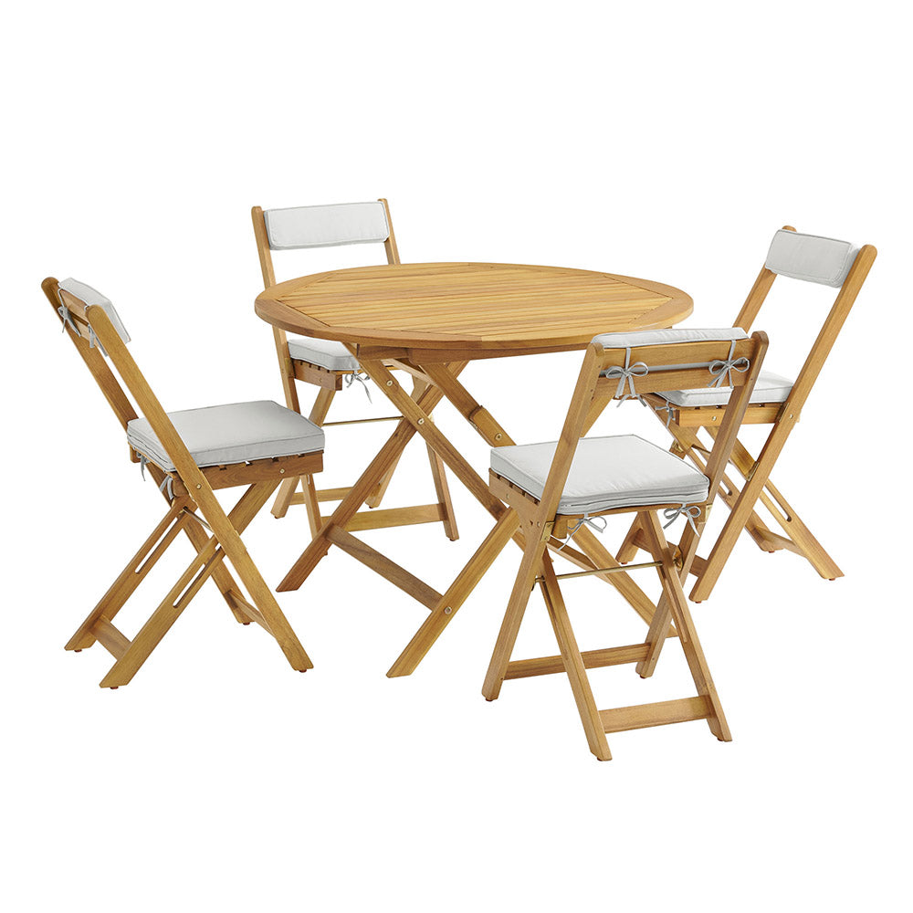 Miamo Acacia Wood Outdoor Bistro Set & Dining Set - for 4
