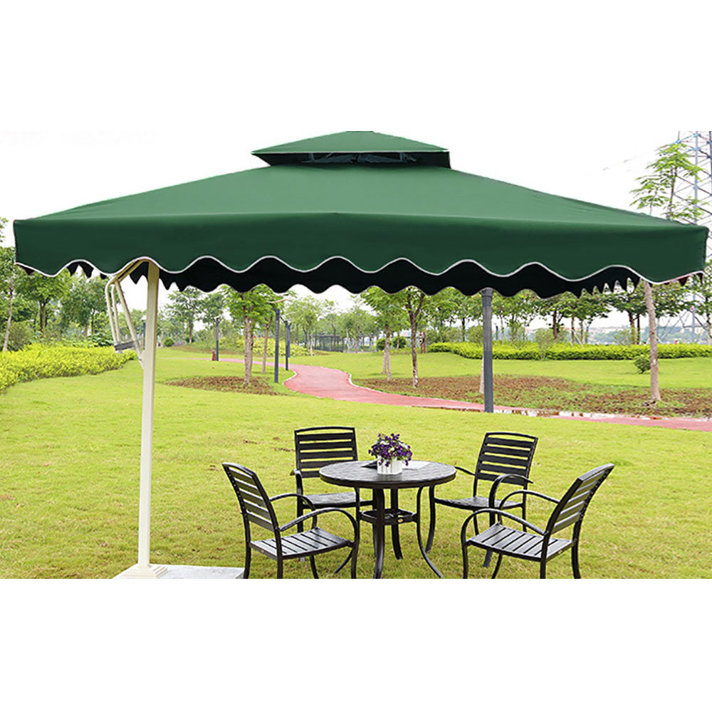 Ava Cantilever Umbrella 3.5m Diameter 360' Rotation Garden Shade & Umbrella