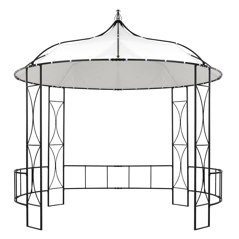 Morena Round Canopied Gazebo - 300x290 cm - 3 Canopy Colour Choices