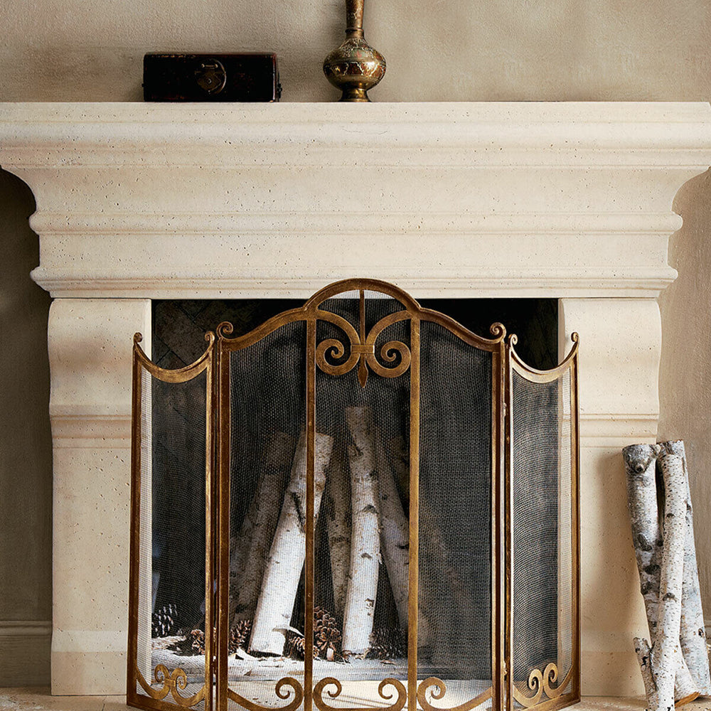 L'Occitane Wrought Iron Fire Screen - Black or Gold
