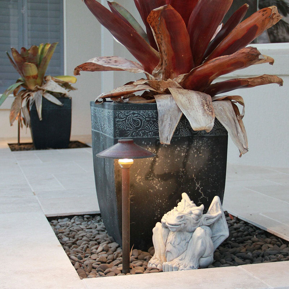 Elio Copper Garden Spike Light