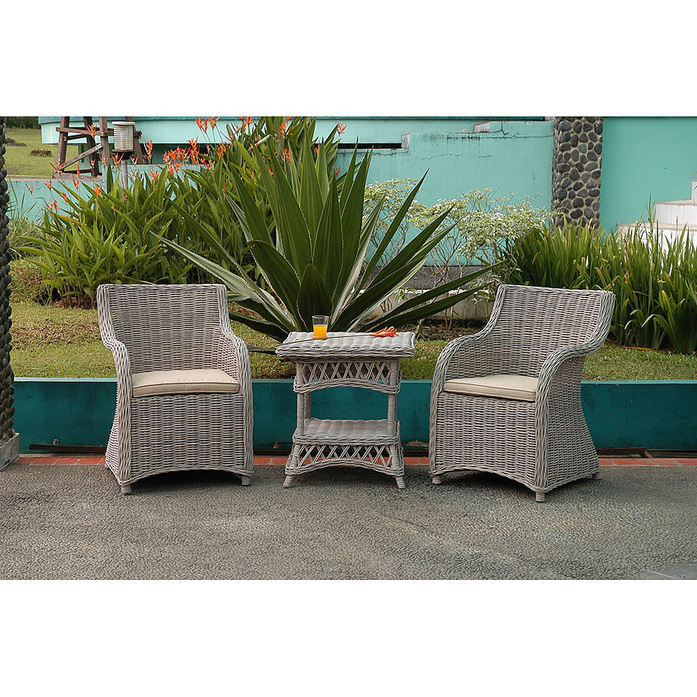 Arianna 3pc Natural Aged Wicker Set