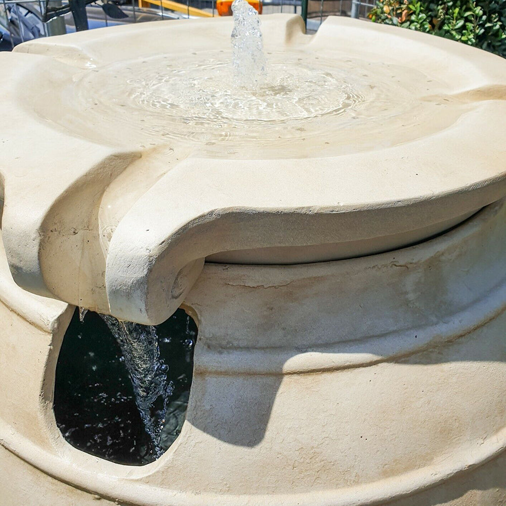 Alexandria Cascading Oil Jar Fountain - Sandstone