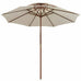 Taranto Double Decker Parasol w/Wooden Pole - 4 colours