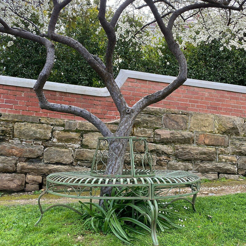 Adelfia Full Tree Surround with Bench - Heavy Gauge Iron
