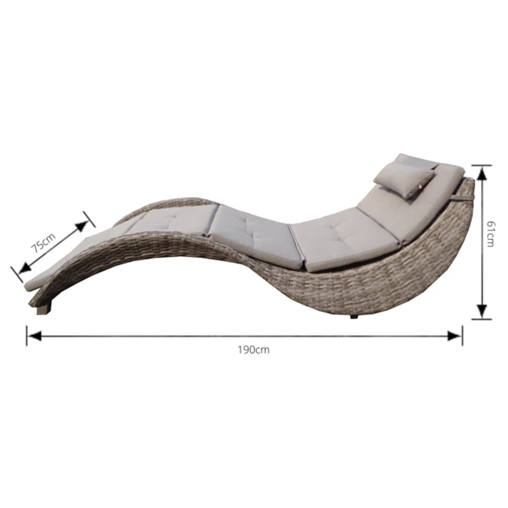 Rossano Sunlounger w/Taupe Cushion