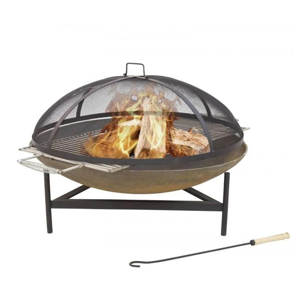 Florent Large 1 Metre Cast Iron Firepit w/Rust Finish