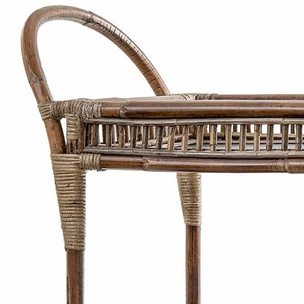 Lucca Rattan & Bamboo Tea Cart