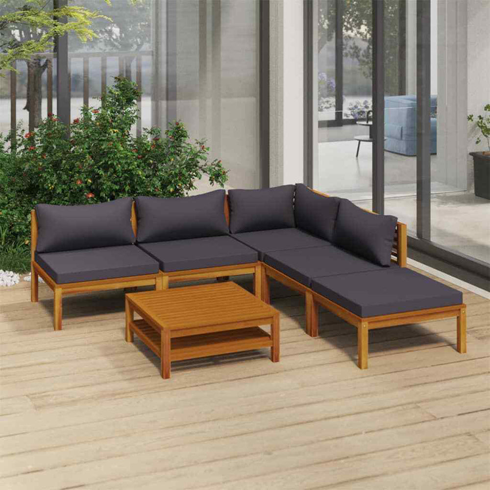 Liliana 6 Pc Acacia Lounge Set w/Cushions