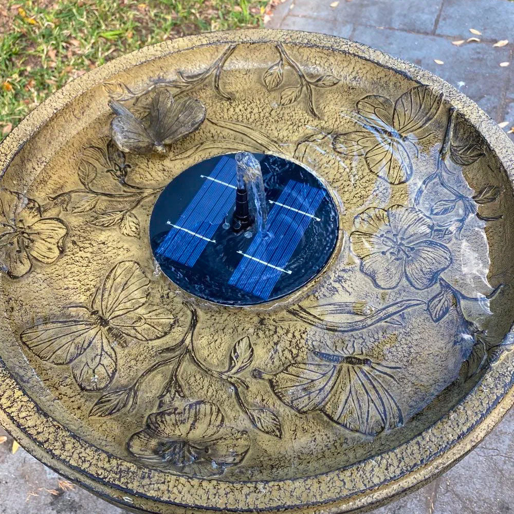 Elisara Solar Butterfly Bird Bath