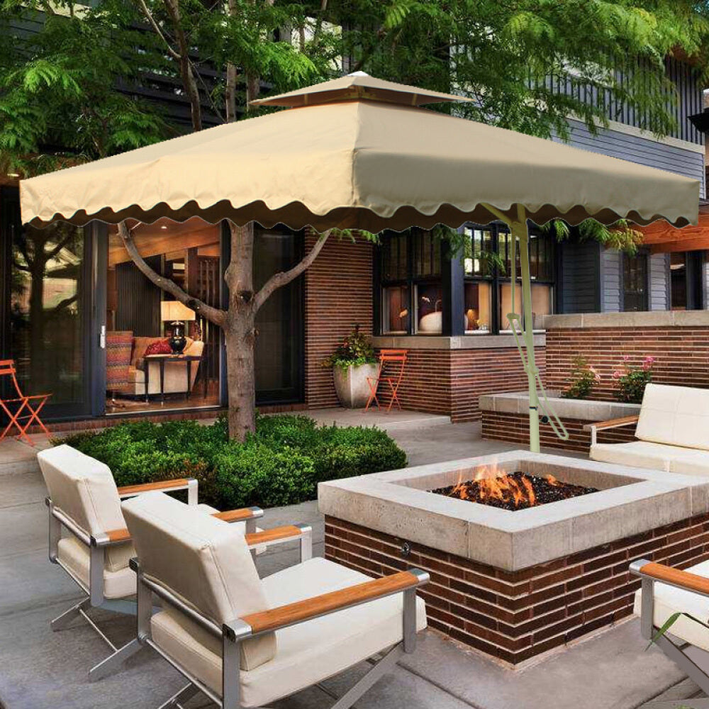 Ava Cantilever Umbrella 3.5m Diameter 360' Rotation Garden Shade & Umbrella