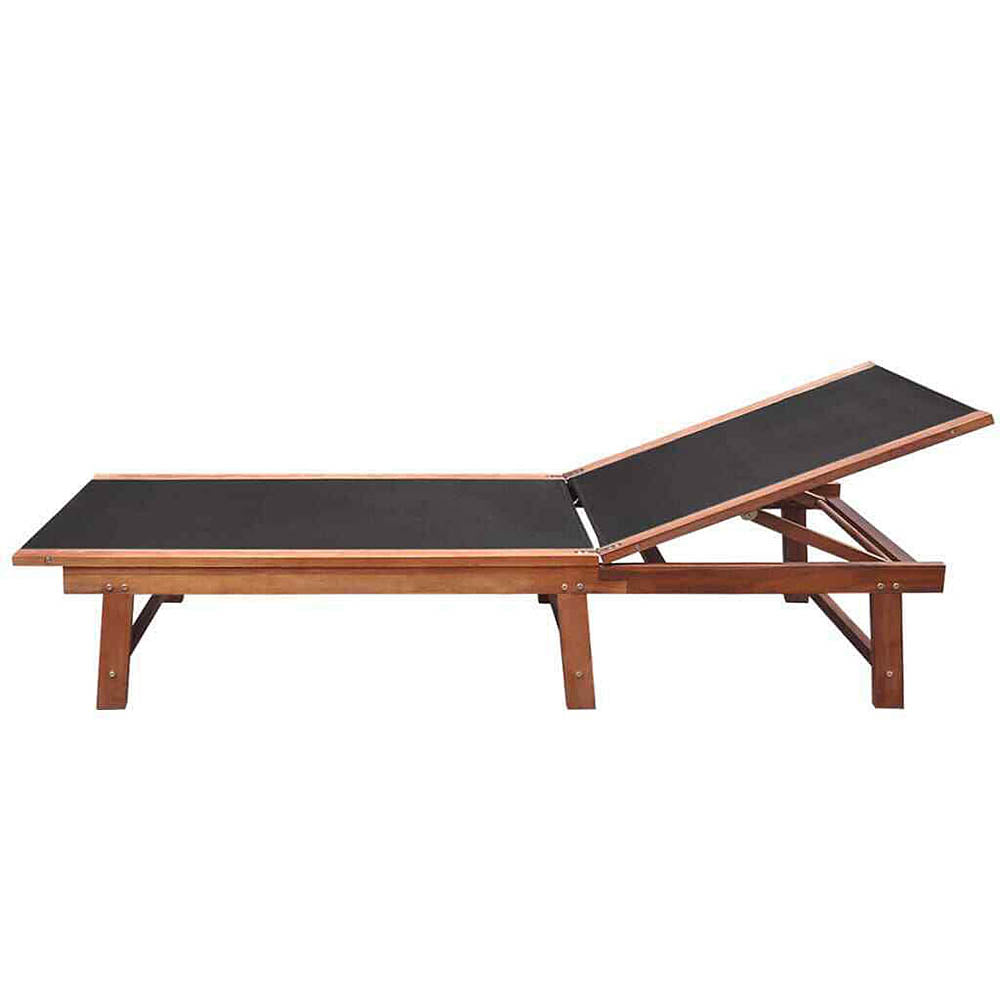 Vallarta Sun Lounger - Solid Acacia Wood and Textilene