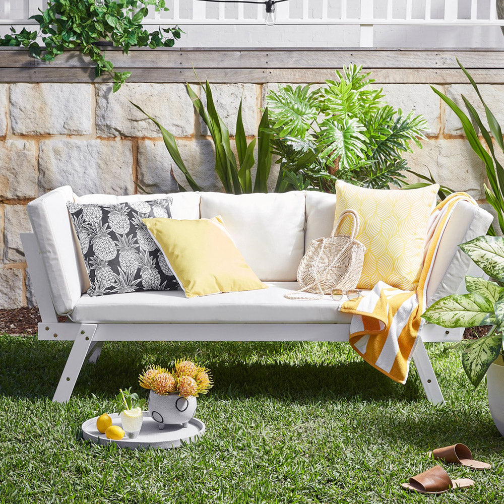 Jolanda 3 Person Outdoor Day Bed in Acacia Wood