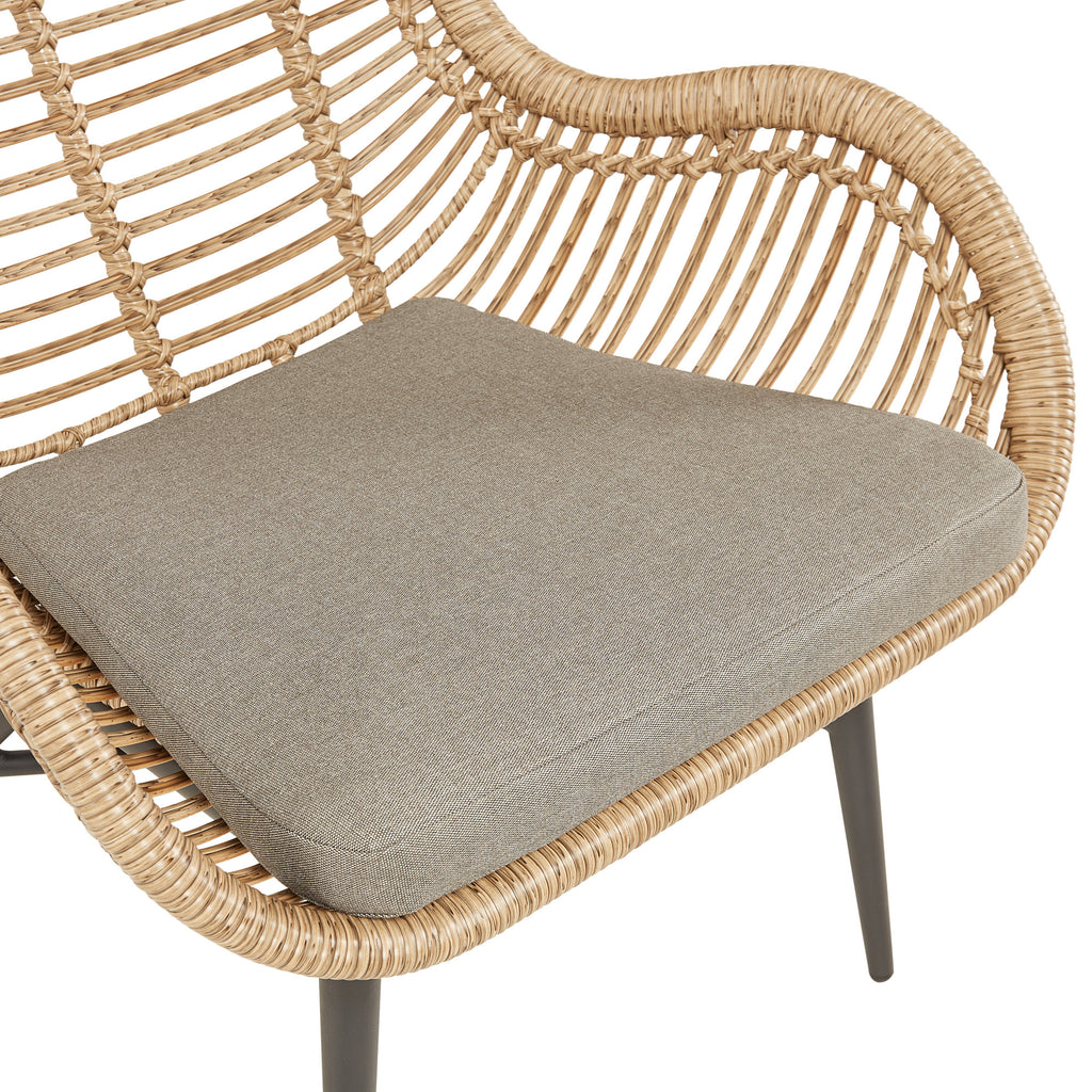 Esme Rattan & Aluminium Outdoor Occasional Chair