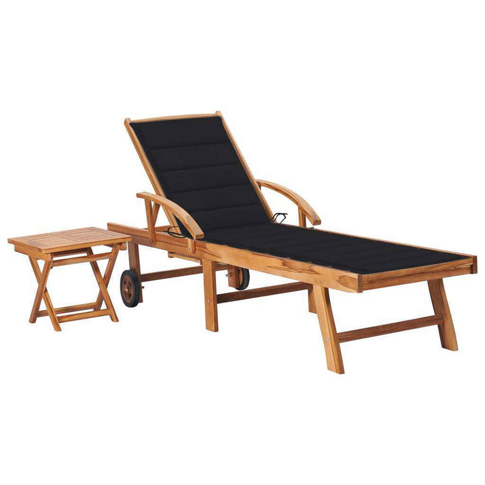 Althea Sun Lounger w/Table and Cushion. 6 Coloutd