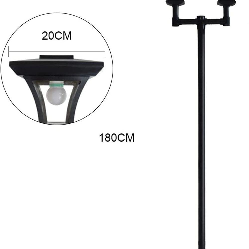 Eloa Solar Garden Lamp Post with Double Lamps